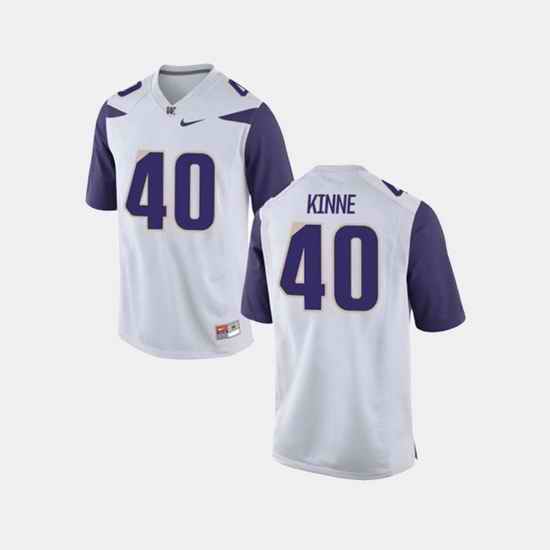 Men Washington Huskies Ralph Kinne College Football White Jersey